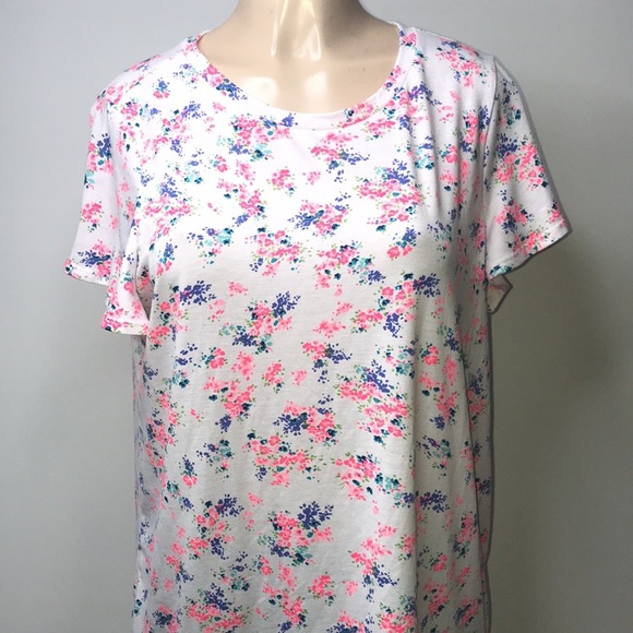 2x$18 West Loop Size Xtra Large Multi Floral Print Tunic With Side Slits. New - Picture 2 of 5